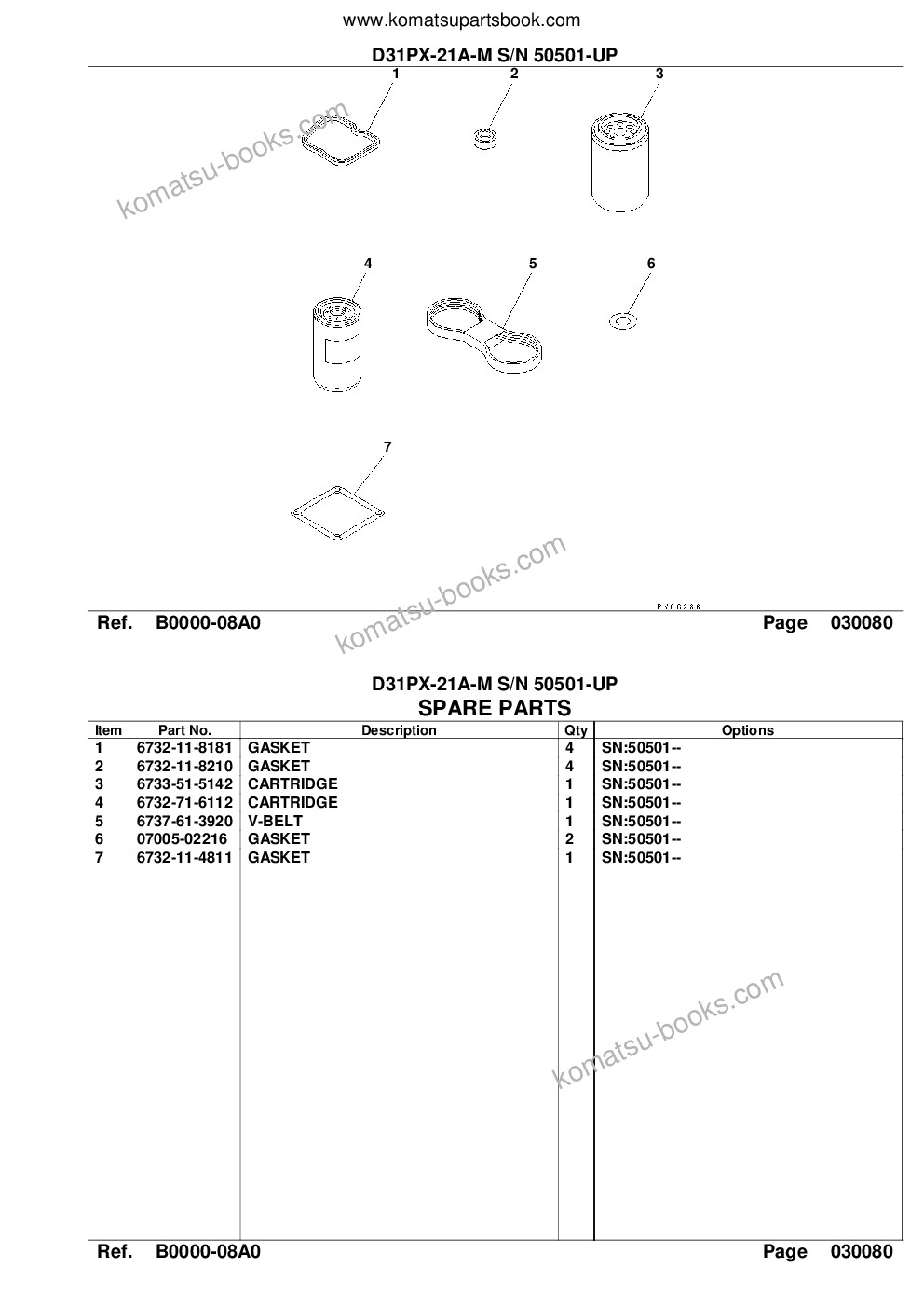 Komatsu d31px-21a-m s/n 50501-up Parts catalog cover Page 10
