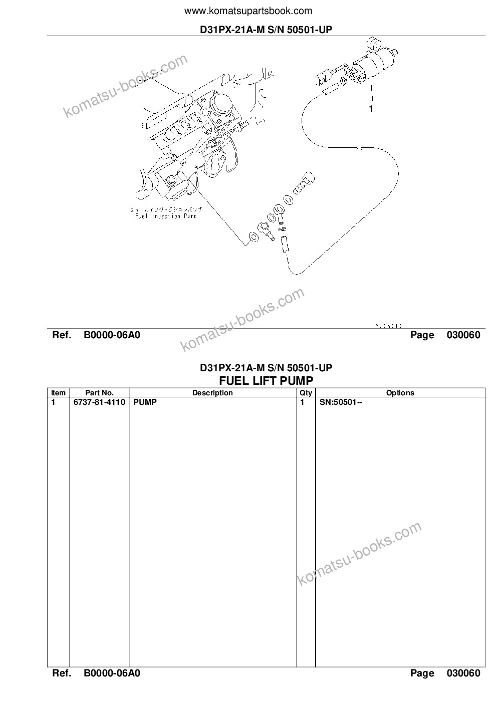 Komatsu d31px-21a-m s/n 50501-up Parts catalog cover Page 8