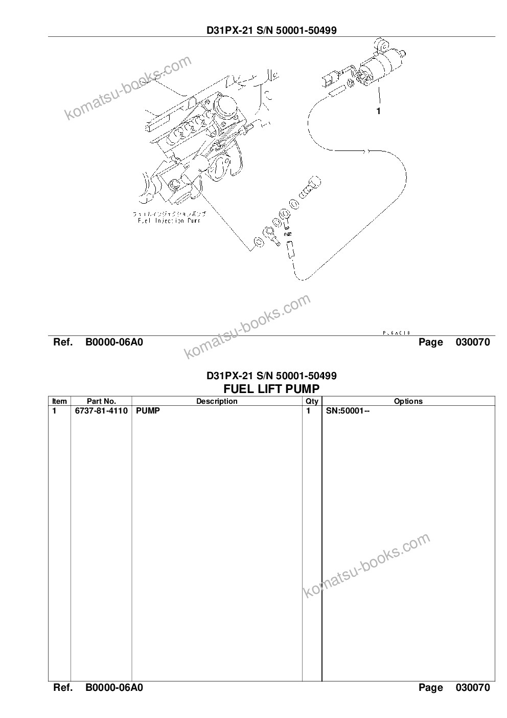 Komatsu d31px-21 s/n 50001-50499 Parts catalog cover Page 10 Komatsu d31px-21 s/n 50001-50499 Parts catalog cover Page 10