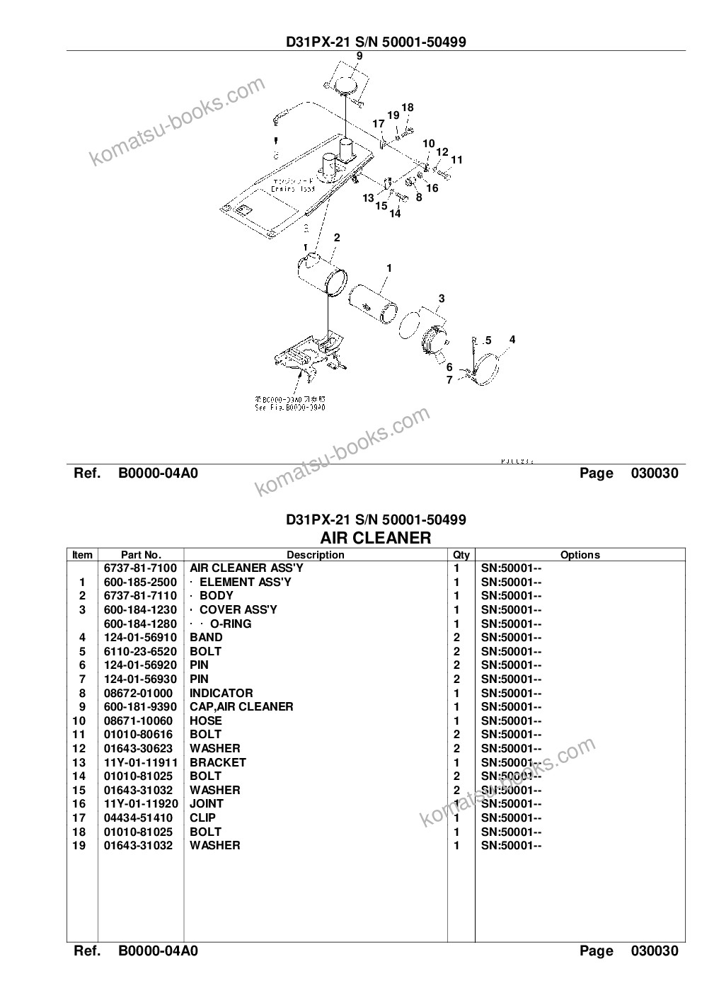 Komatsu d31px-21 s/n 50001-50499 Parts catalog cover Page 6 Komatsu d31px-21 s/n 50001-50499 Parts catalog cover Page 6