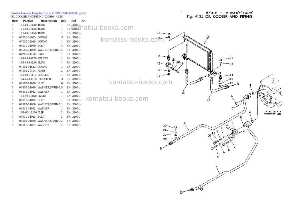 Komatsu d31q-17 s/n 32001-up Parts catalog cover Page 4