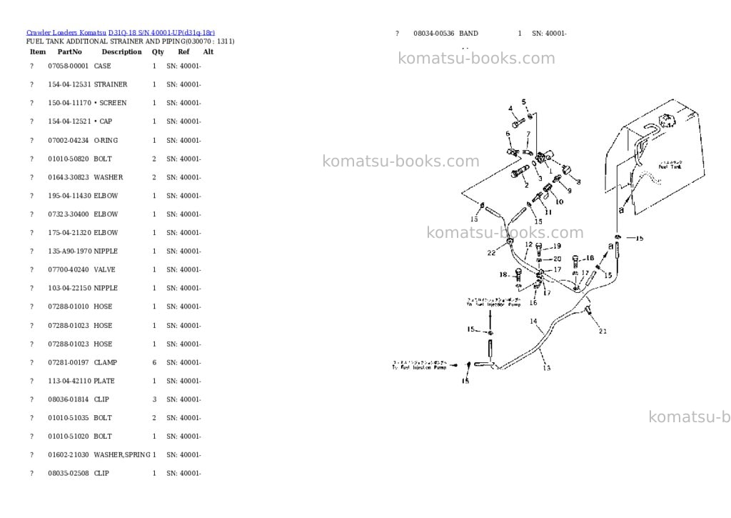 Komatsu d31q-18 s/n 40001-up Parts catalog cover Page 6
