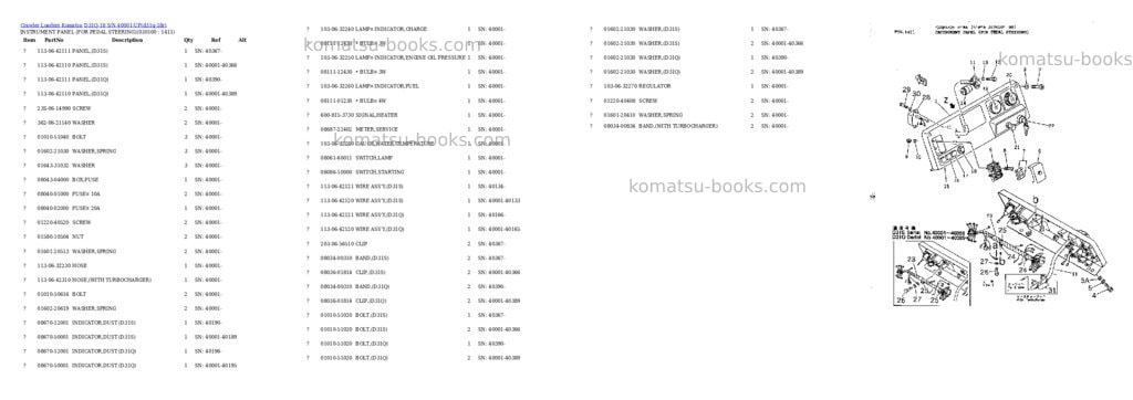 Komatsu d31q-18 s/n 40001-up Parts catalog cover Page 9