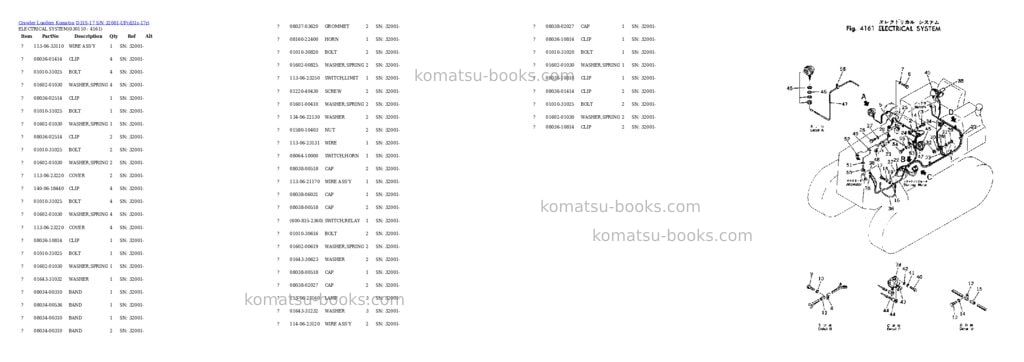 Komatsu d31s-17 s/n 32001-up Parts catalog cover Page 10