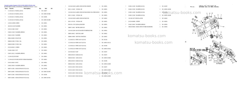 Komatsu d31s-18 s/n 40001-up Parts catalog cover Page 10