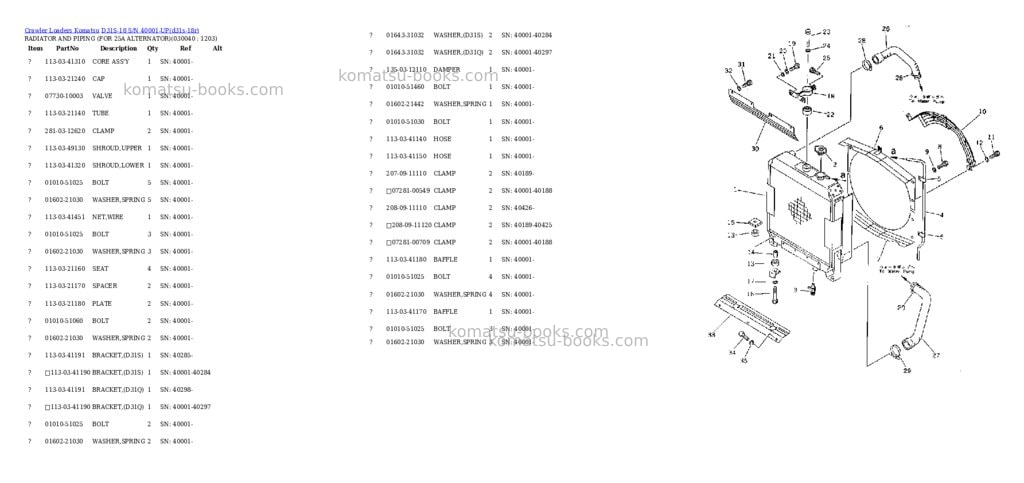 Komatsu d31s-18 s/n 40001-up Parts catalog cover Page 3