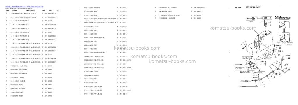 Komatsu d31s-18 s/n 40001-up Parts catalog cover Page 4