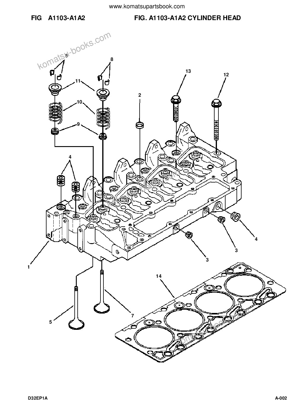 Komatsu d32e-1a/p-1a s/n p076093-up Parts catalog cover Page 4