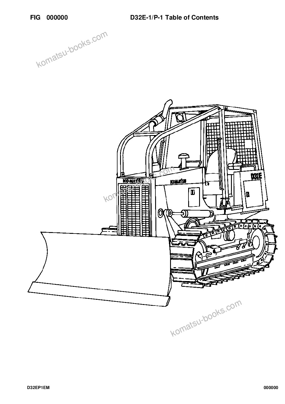 Komatsu d32e-1/p-1 s/n p075718-p076092 Parts catalog cover