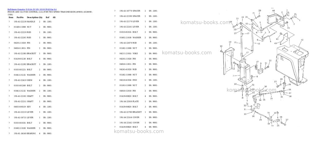 Komatsu d355a-3x s/n 1010-up Parts catalog cover Page 8