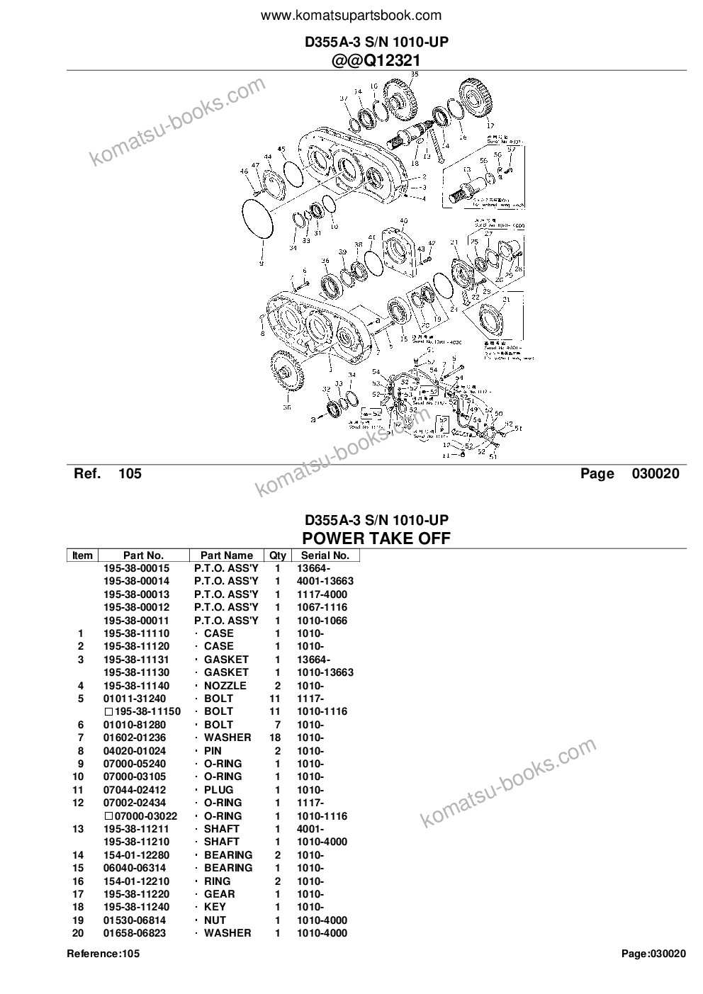 Komatsu D355A-3 S/N 1010-UP Katalog części okładka Strona 5
