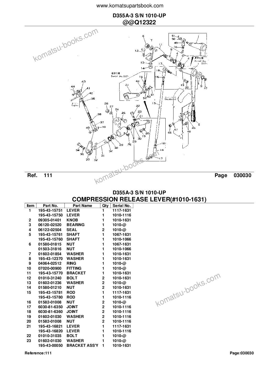 Komatsu D355A-3 S/N 1010-UP Katalog części okładka Strona 7