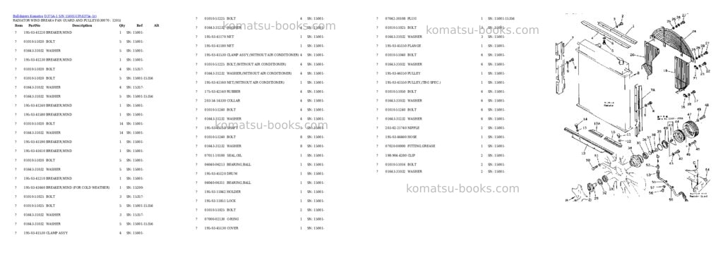 Komatsu D375A-1 S/N 15001-UP Parts catalog cover Page 6
