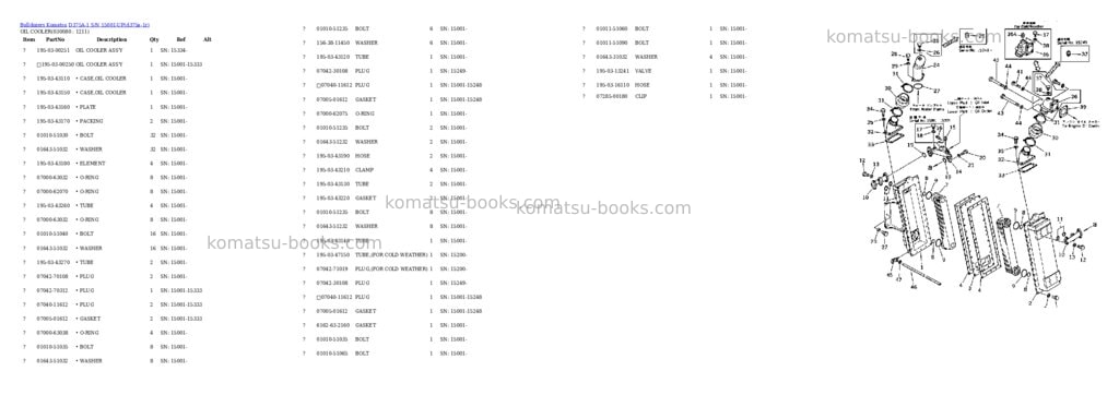 Komatsu D375A-1 S/N 15001-UP Parts catalog cover Page 7