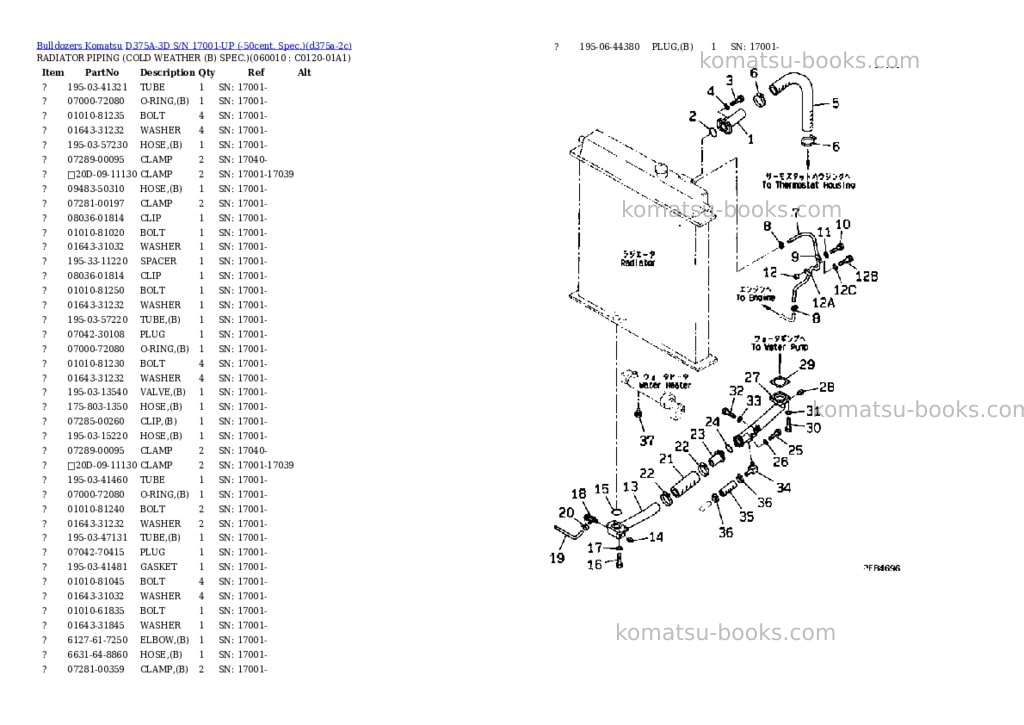 Komatsu d375a-3d s/n 17001-up -50cent. spec. Parts catalog cover Page 8