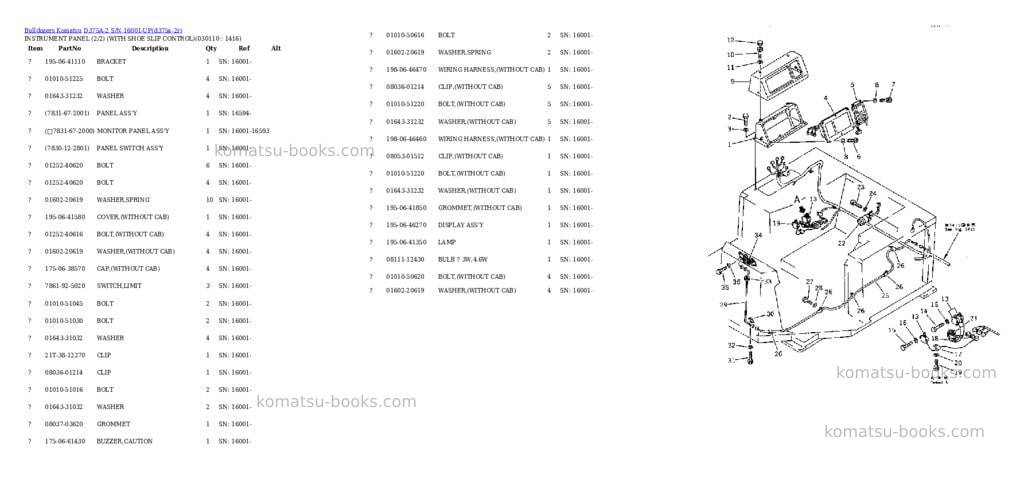 Komatsu d375a-2 s/n 16001-up Parts catalog cover Page 10