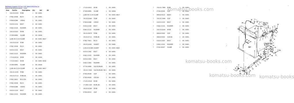 Komatsu d375a-2 s/n 16001-up Parts catalog cover Page 2
