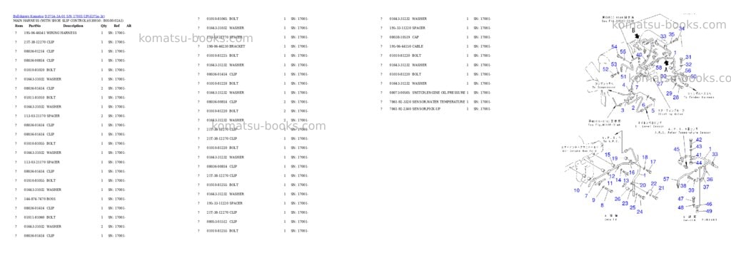 Komatsu d375a-3a-01 s/n 17001-up Parts catalog cover Page 4