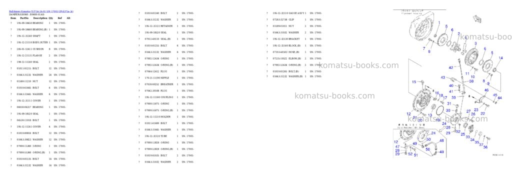 Komatsu d375a-3a-01 s/n 17001-up Parts catalog cover Page 5