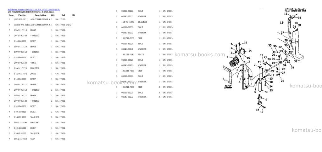 Komatsu d375a-3-01 s/n 17001-up Parts catalog cover Page 6