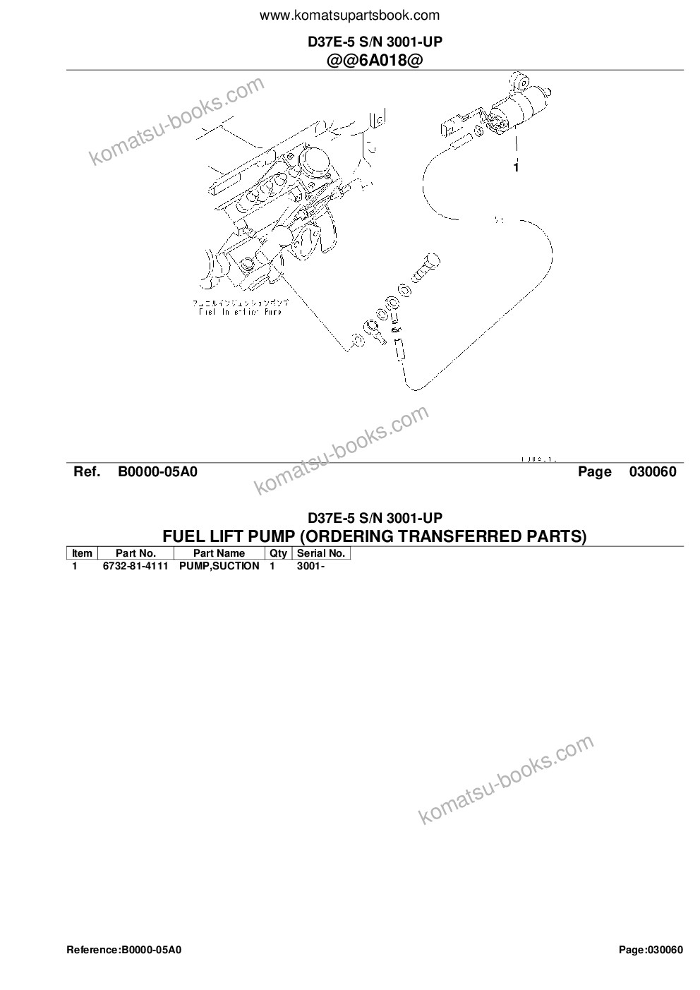 Komatsu d37e-5 s/n 3001-up Parts catalog cover Page 8 Komatsu d37e-5 s/n 3001-up Parts catalog cover Page 8