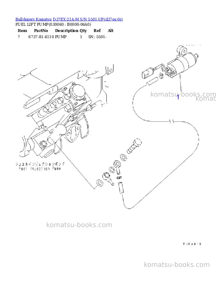 Komatsu d37ex-21a-m s/n 5501-up Parts catalog cover Page 5 Komatsu d37ex-21a-m s/n 5501-up Parts catalog cover Page 5