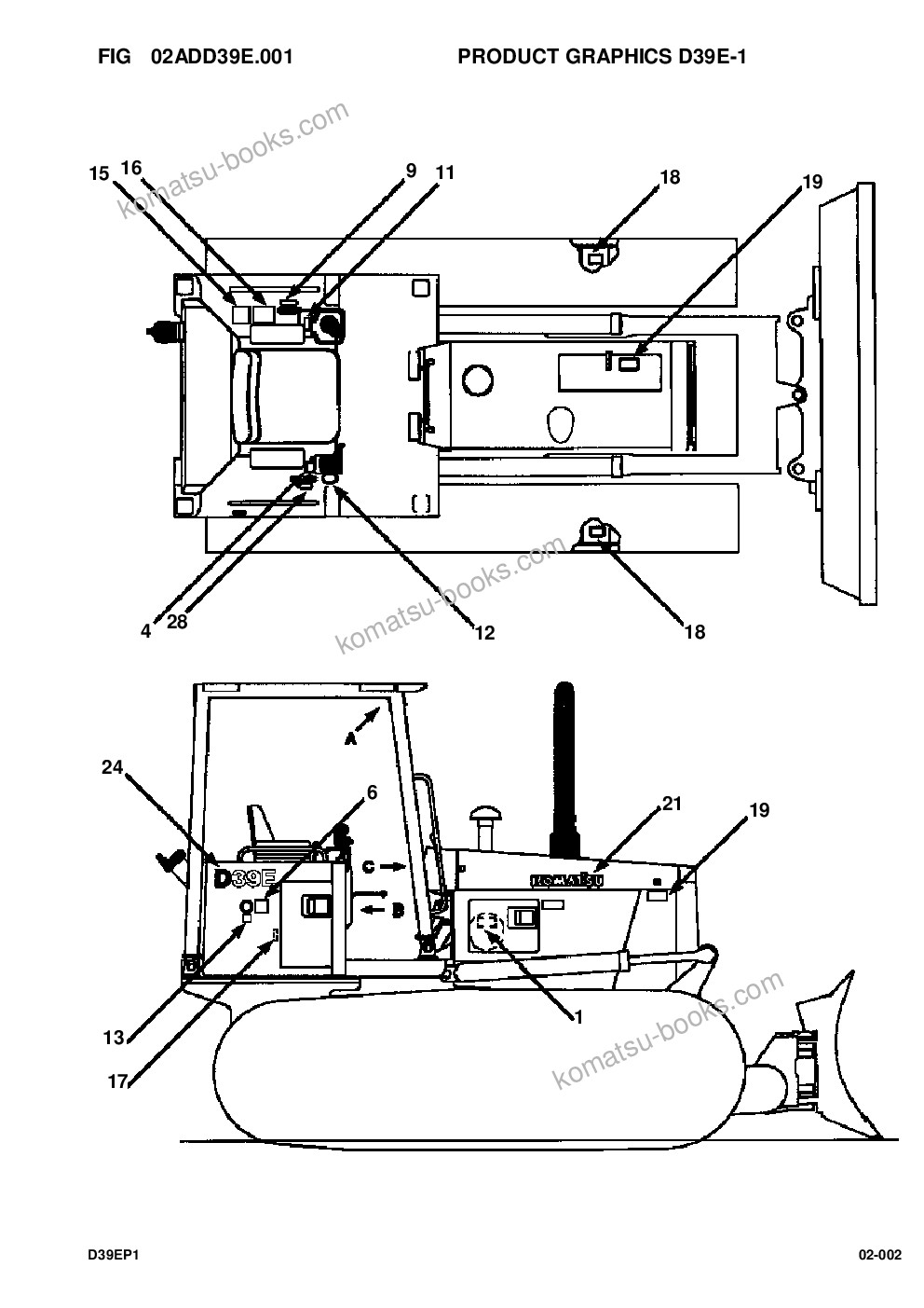 Komatsu d39e-1/p-1 s/n p095501-p095871 Parts catalog cover Page 4 Komatsu d39e-1/p-1 s/n p095501-p095871 Parts catalog cover Page 4