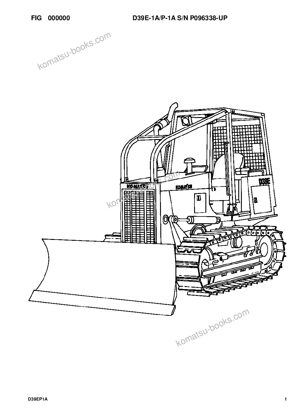 Komatsu d39e-1a/p-1a s/n p096338-up Parts catalog cover