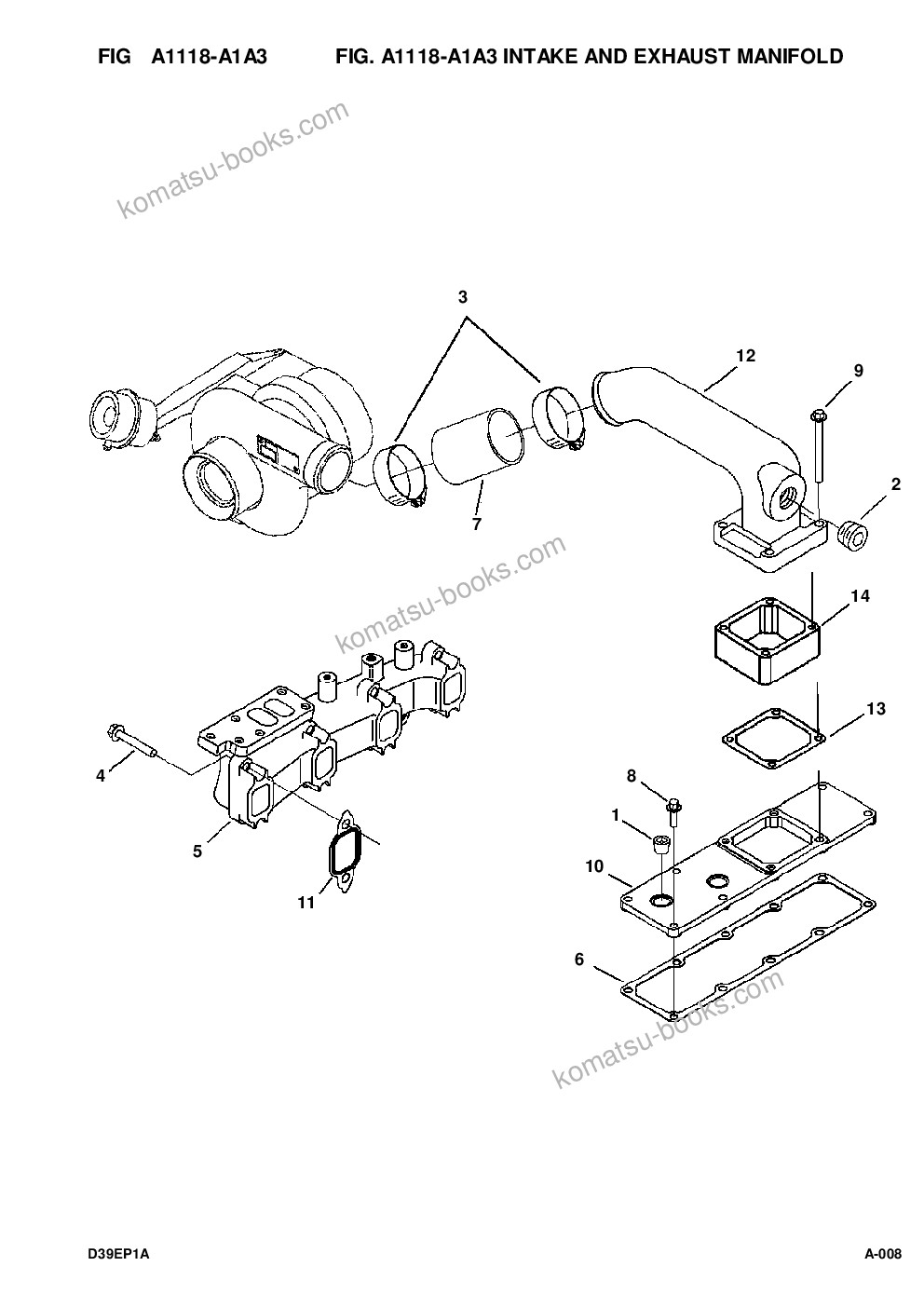 Komatsu d39e-1a/p-1a s/n p096338-up Parts catalog cover Page 10