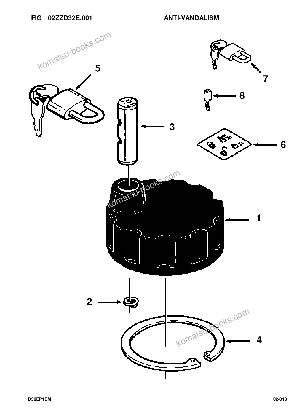Komatsu d39e-1/p-1 s/n p095872-p096337 Parts catalog cover Page 10