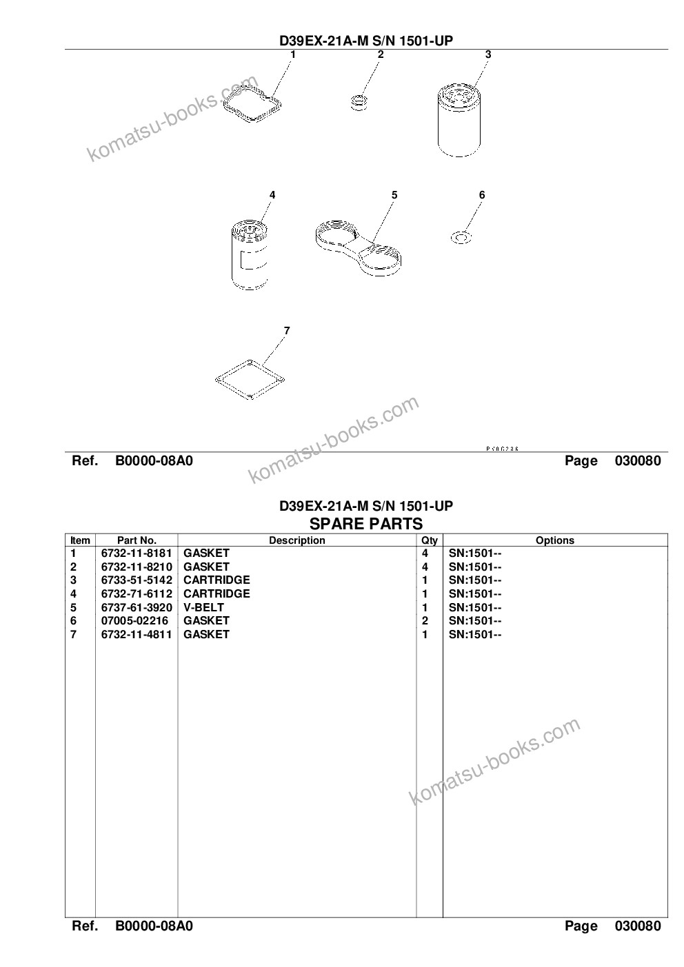 Komatsu d39ex-21a-m s/n 1501-up Parts catalog cover Page 10 Komatsu d39ex-21a-m s/n 1501-up Parts catalog cover Page 10