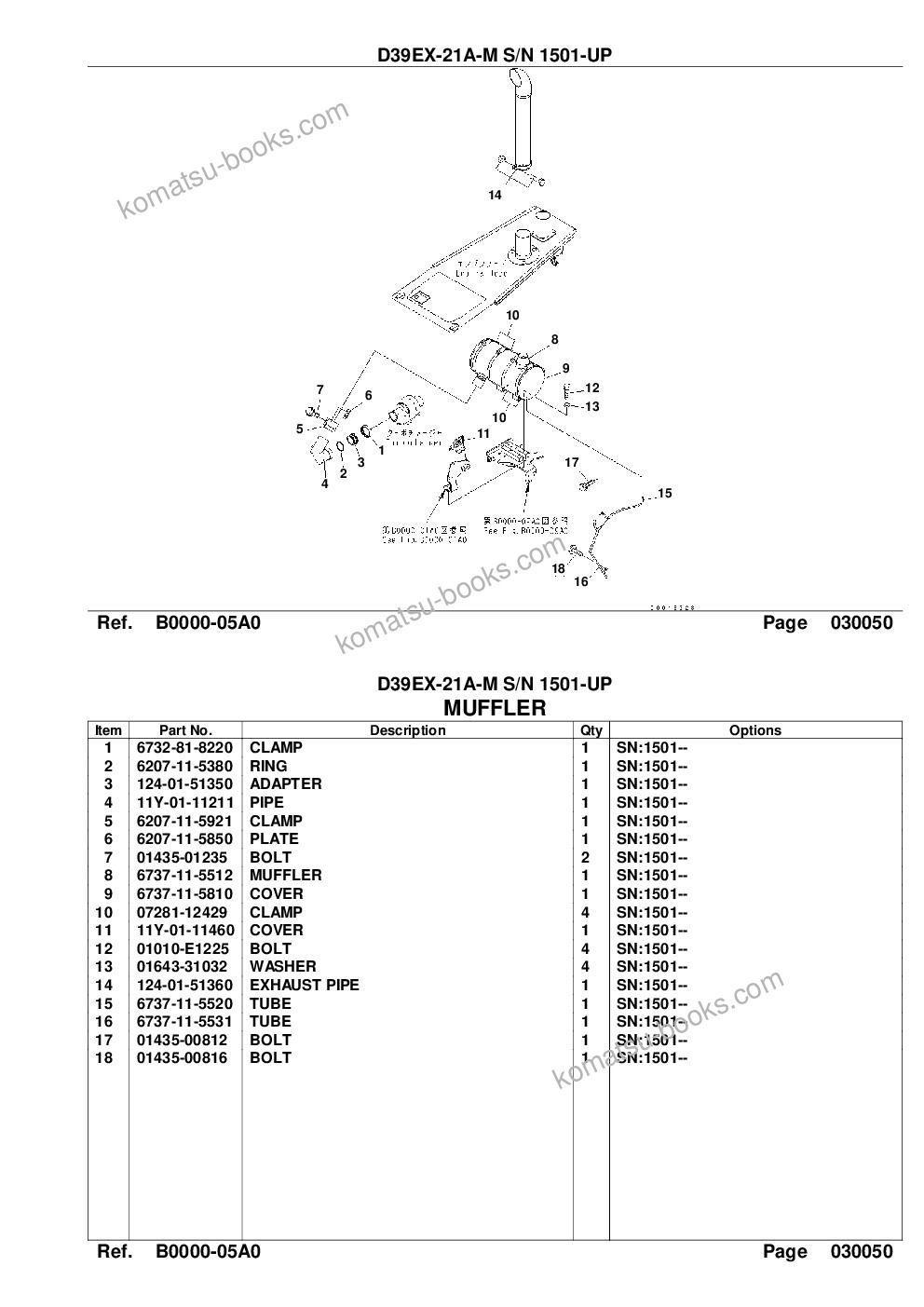 Komatsu d39ex-21a-m s/n 1501-up Parts catalog cover Page 7 Komatsu d39ex-21a-m s/n 1501-up Parts catalog cover Page 7