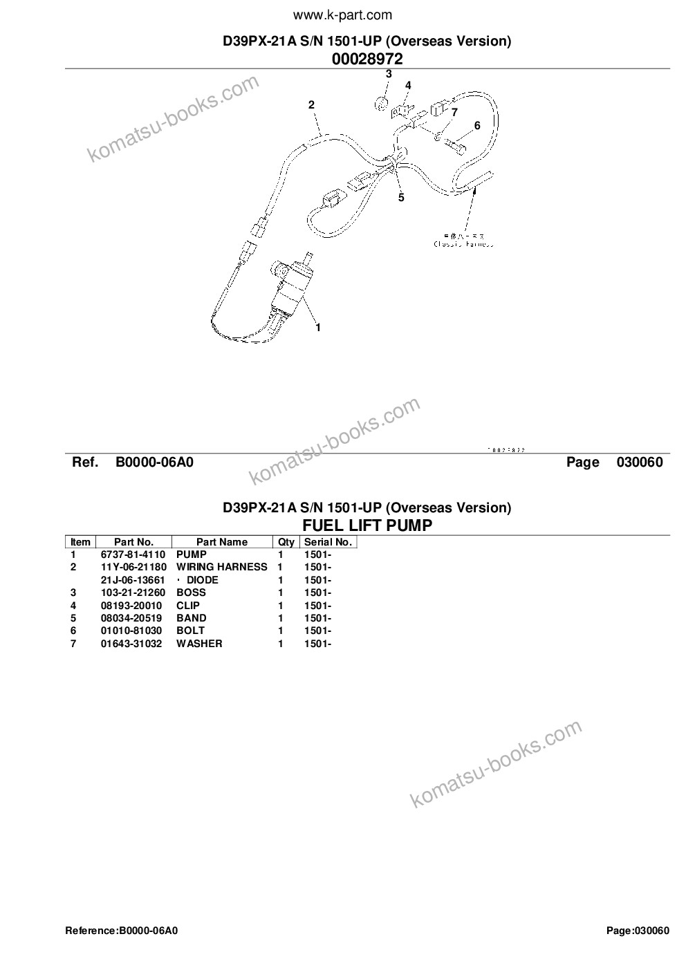 Komatsu d39px-21a s/n 1501-up overseas version Parts catalog cover Page 8 Komatsu d39px-21a s/n 1501-up overseas version Parts catalog cover Page 8