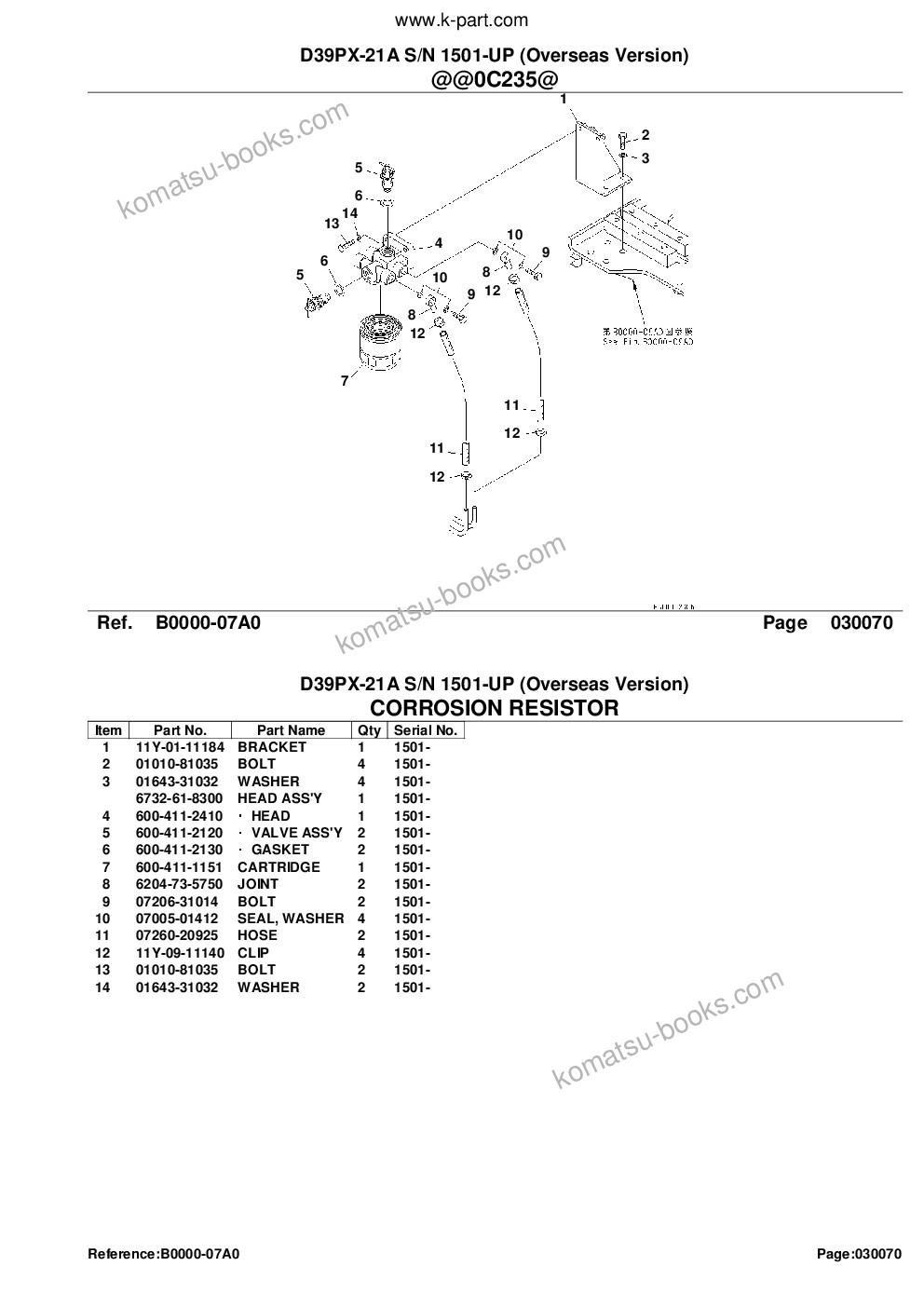 Komatsu d39px-21a s/n 1501-up overseas version Parts catalog cover Page 9 Komatsu d39px-21a s/n 1501-up overseas version Parts catalog cover Page 9