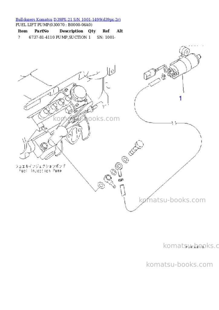 Komatsu d39px-21 s/n 1001-1499 overseas version Parts catalog cover Page 6 Komatsu d39px-21 s/n 1001-1499 overseas version Parts catalog cover Page 6