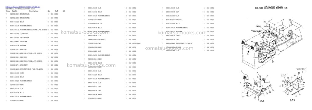 Komatsu d40a-5 s/n 10001-up Parts catalog cover Page 6 Komatsu d40a-5 s/n 10001-up Parts catalog cover Page 6