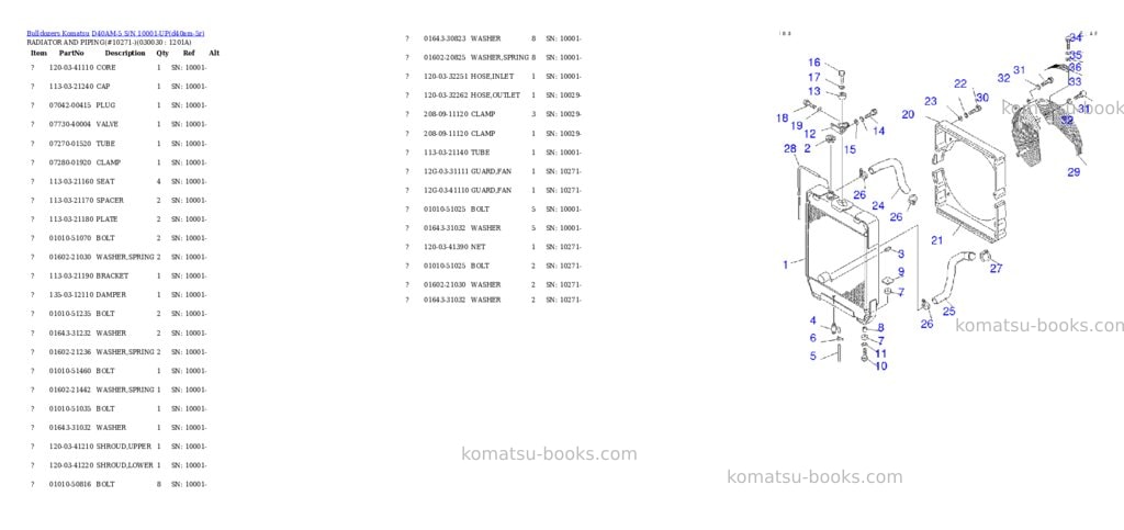 Komatsu d40am-5 s/n 10001-up Parts catalog cover Page 2 Komatsu d40am-5 s/n 10001-up Parts catalog cover Page 2