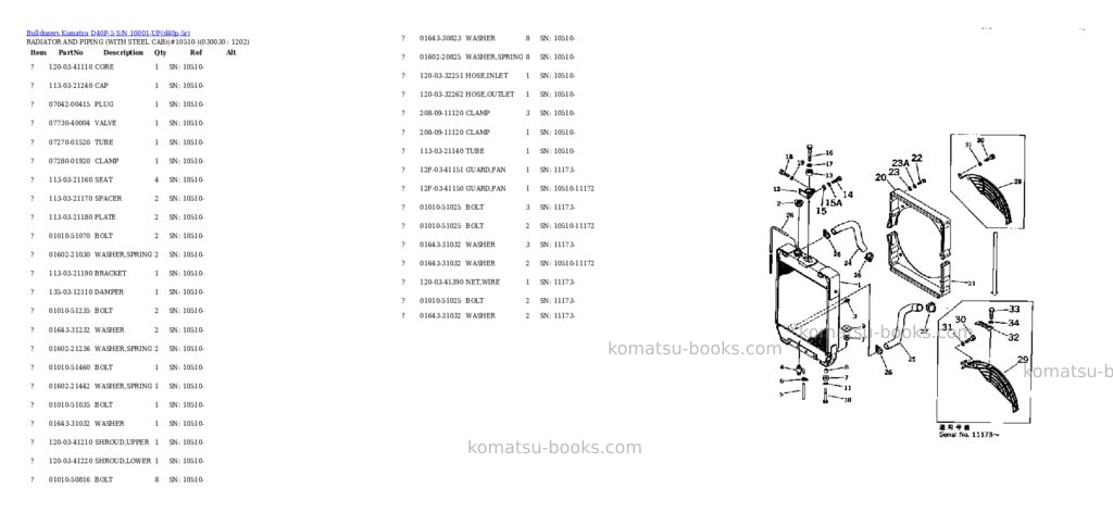 Komatsu d40p-5 s/n 10001-up Parts catalog cover Page 2