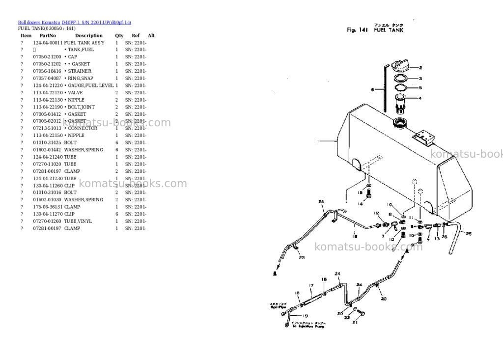 Komatsu d40pf-1 s/n 2201-up Parts catalog cover Page 4
