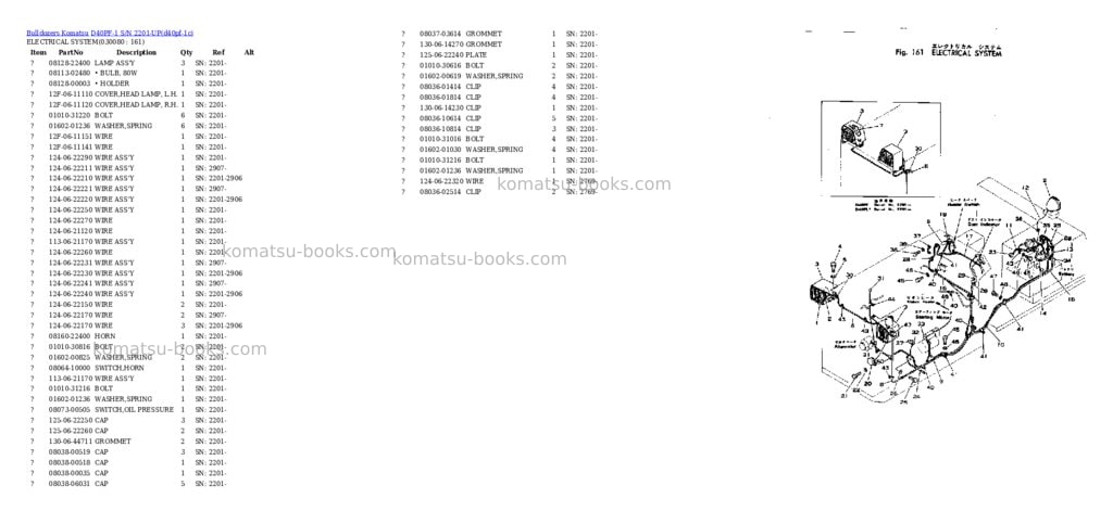 Komatsu d40pf-1 s/n 2201-up Parts catalog cover Page 7