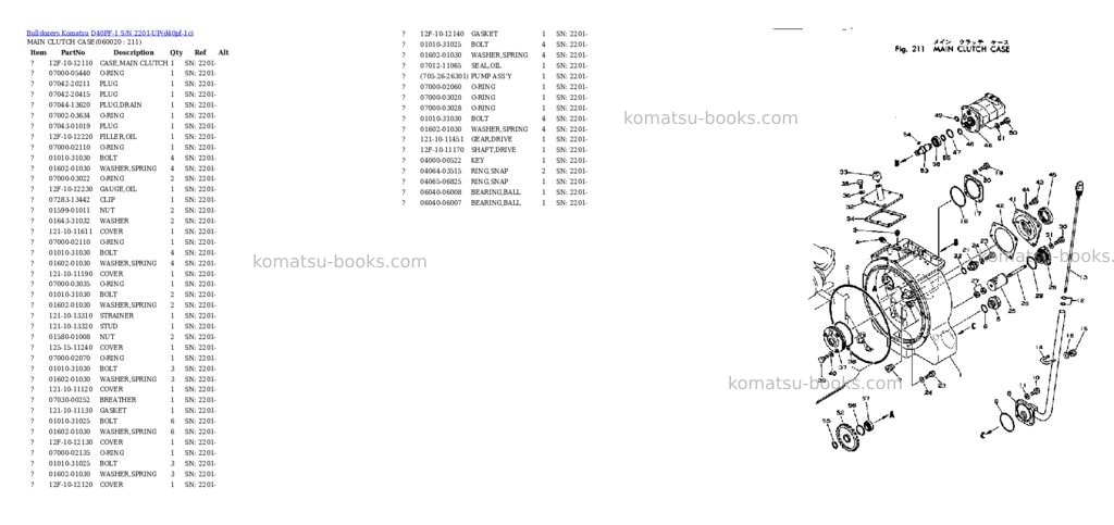 Komatsu d40pf-1 s/n 2201-up Parts catalog cover Page 9