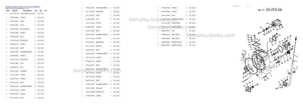 Komatsu d40pf-1a s/n 2201-up Parts catalog cover Page 9