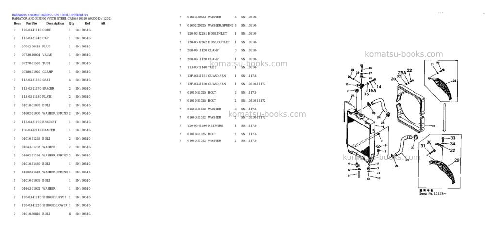 Komatsu d40pf-5 s/n 10001-up Parts catalog cover Page 3