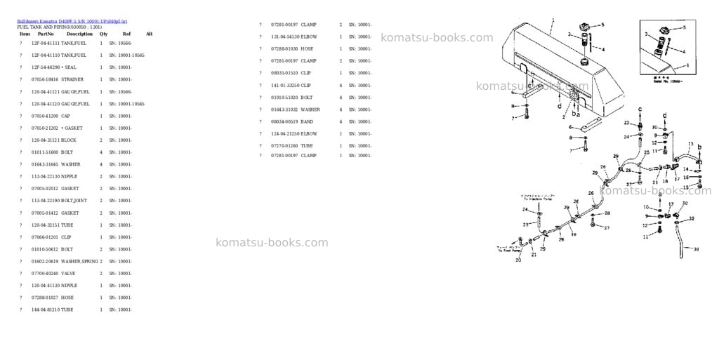 Komatsu d40pf-5 s/n 10001-up Parts catalog cover Page 4