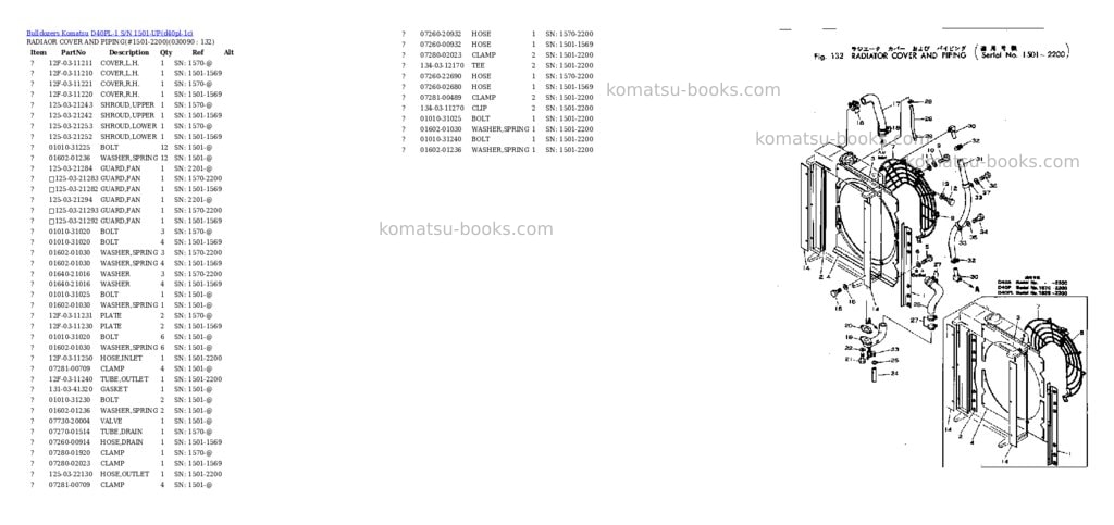 Komatsu d40pl-1 s/n 1501-up Parts catalog cover Page 8