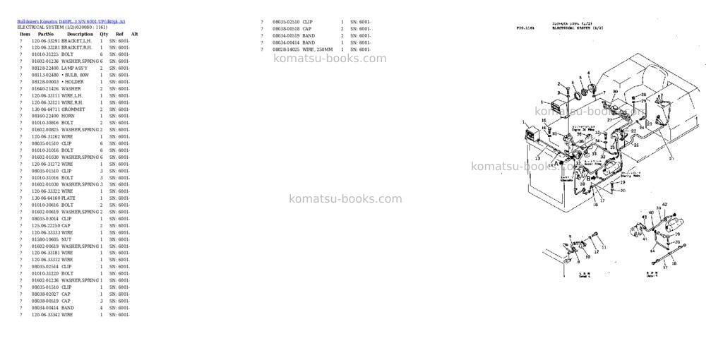 Komatsu d40pl-3 s/n 6001-up Parts catalog cover Page 7 Komatsu d40pl-3 s/n 6001-up Parts catalog cover Page 7