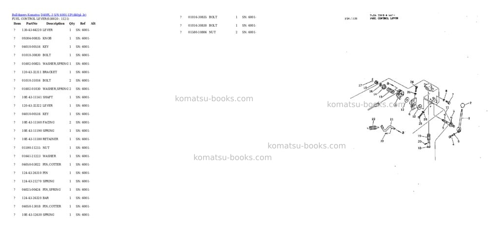 Komatsu D40PL-3 S/N 6001-UP Parts catalog cover Komatsu D40PL-3 S/N 6001-UP Parts catalog cover