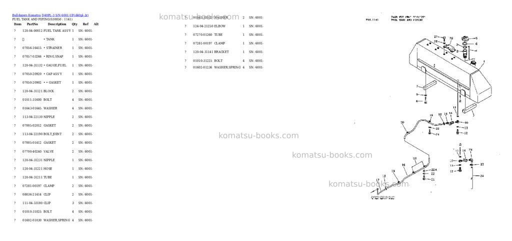 Komatsu D40PL-3 S/N 6001-UP Parts catalog cover Page 4 Komatsu D40PL-3 S/N 6001-UP Parts catalog cover Page 4