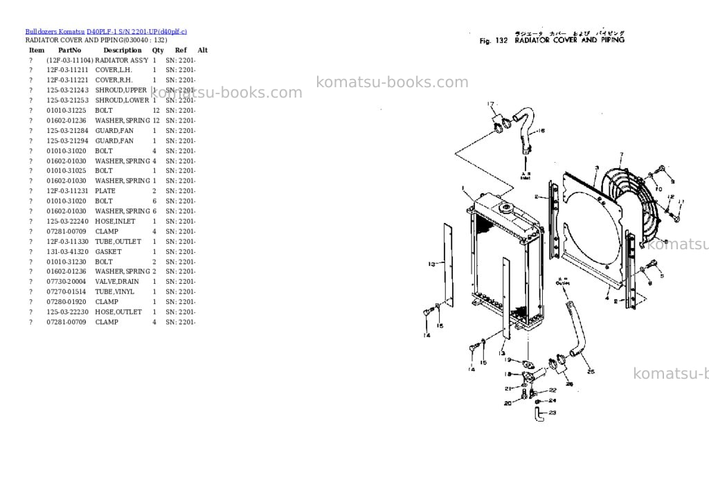 Komatsu d40plf-1 s/n 2201-up Parts catalog cover Page 3