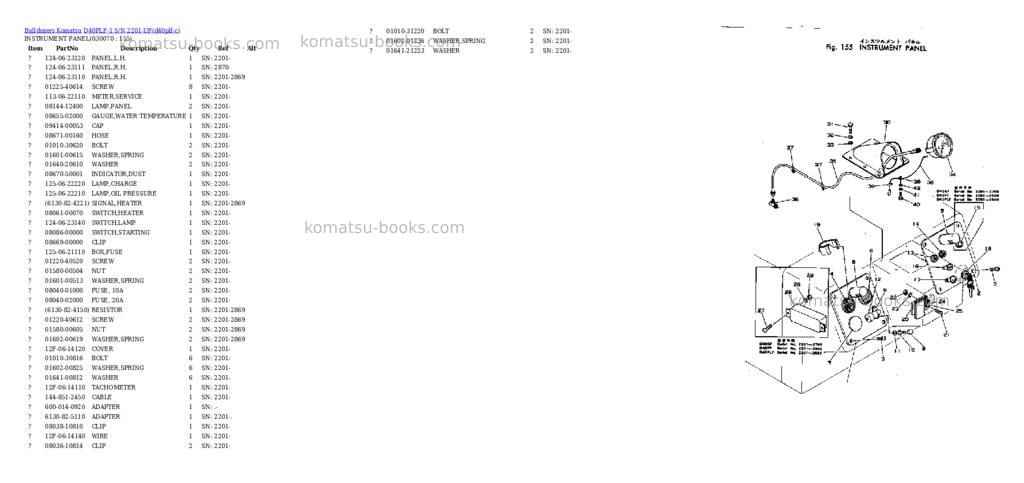 Komatsu d40plf-1 s/n 2201-up Parts catalog cover Page 6